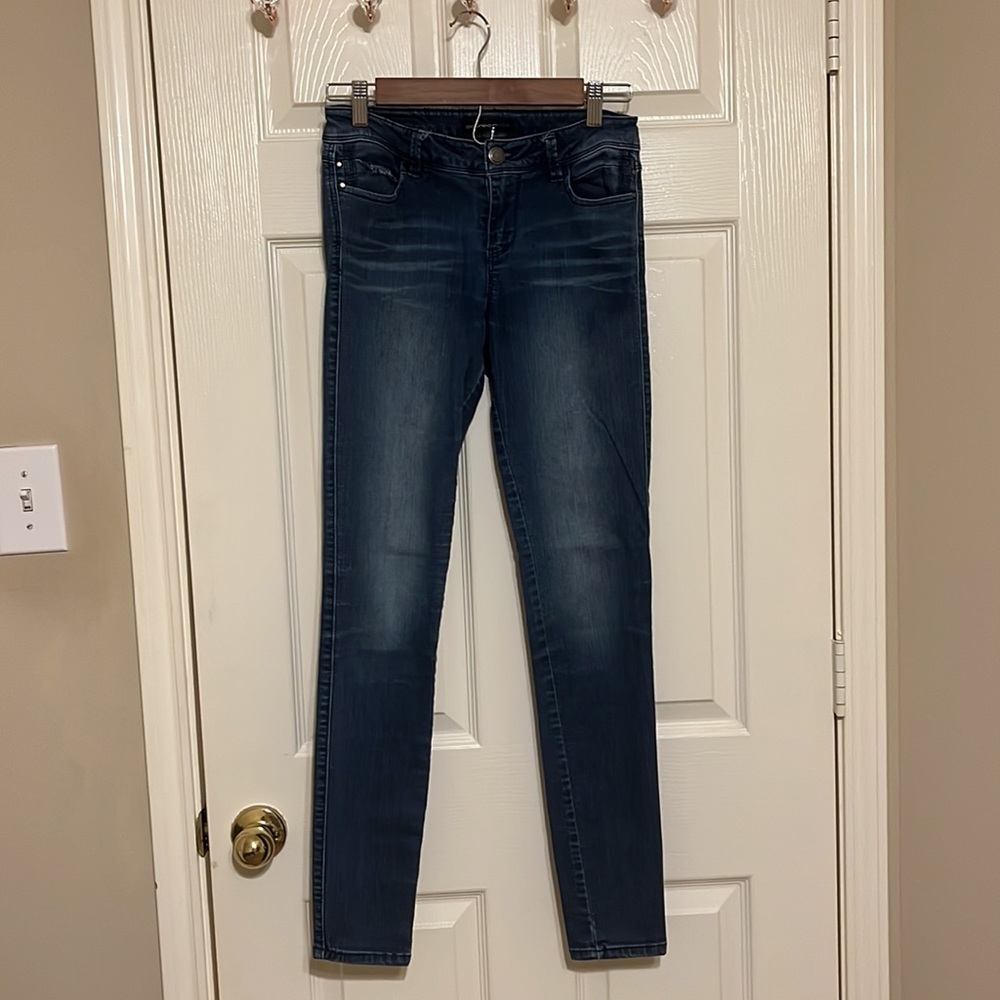 Poured in Blue Skinny Jeans